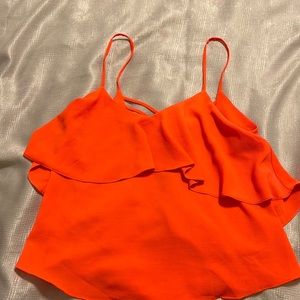Bright orange large top